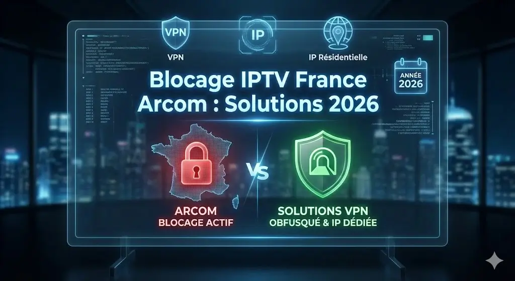Blocage IPTV France Arcom : Solutions 2026